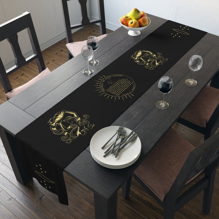 Aquarius Acrostic Poem Table Runner