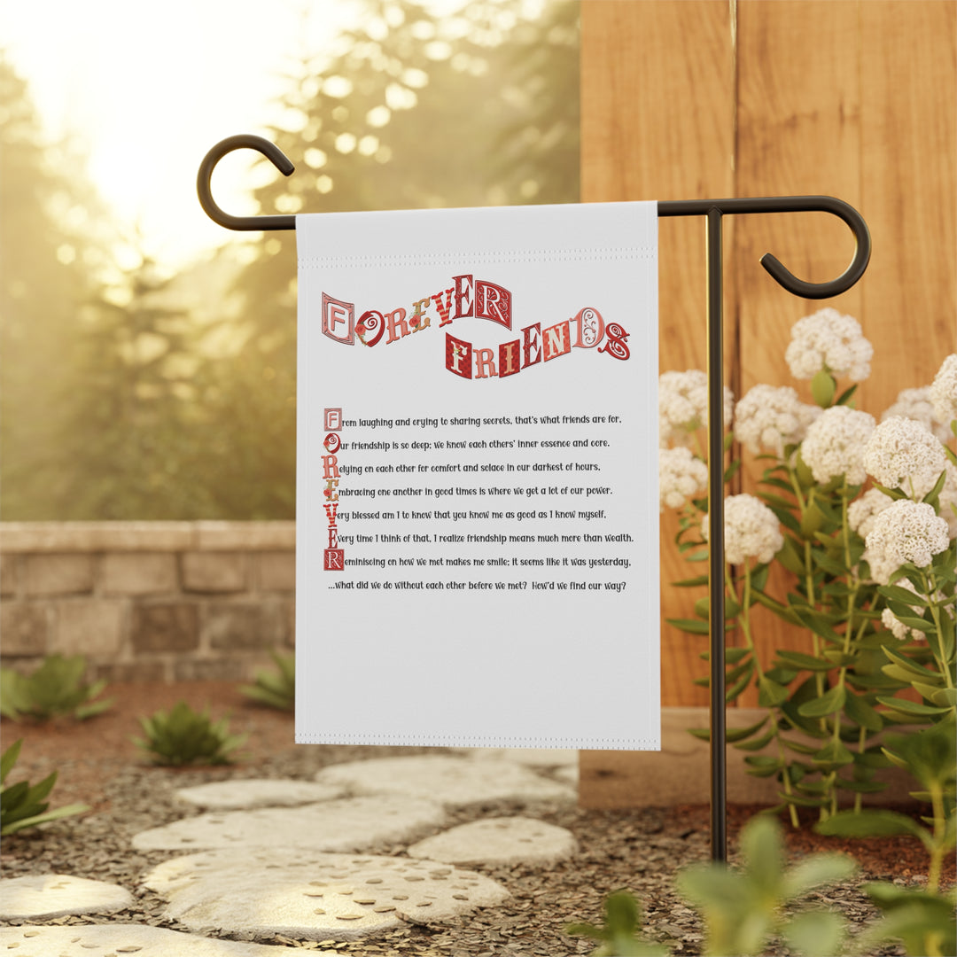 Friends Forever Acrostic Poem outdoor/Garden Banner - Camo