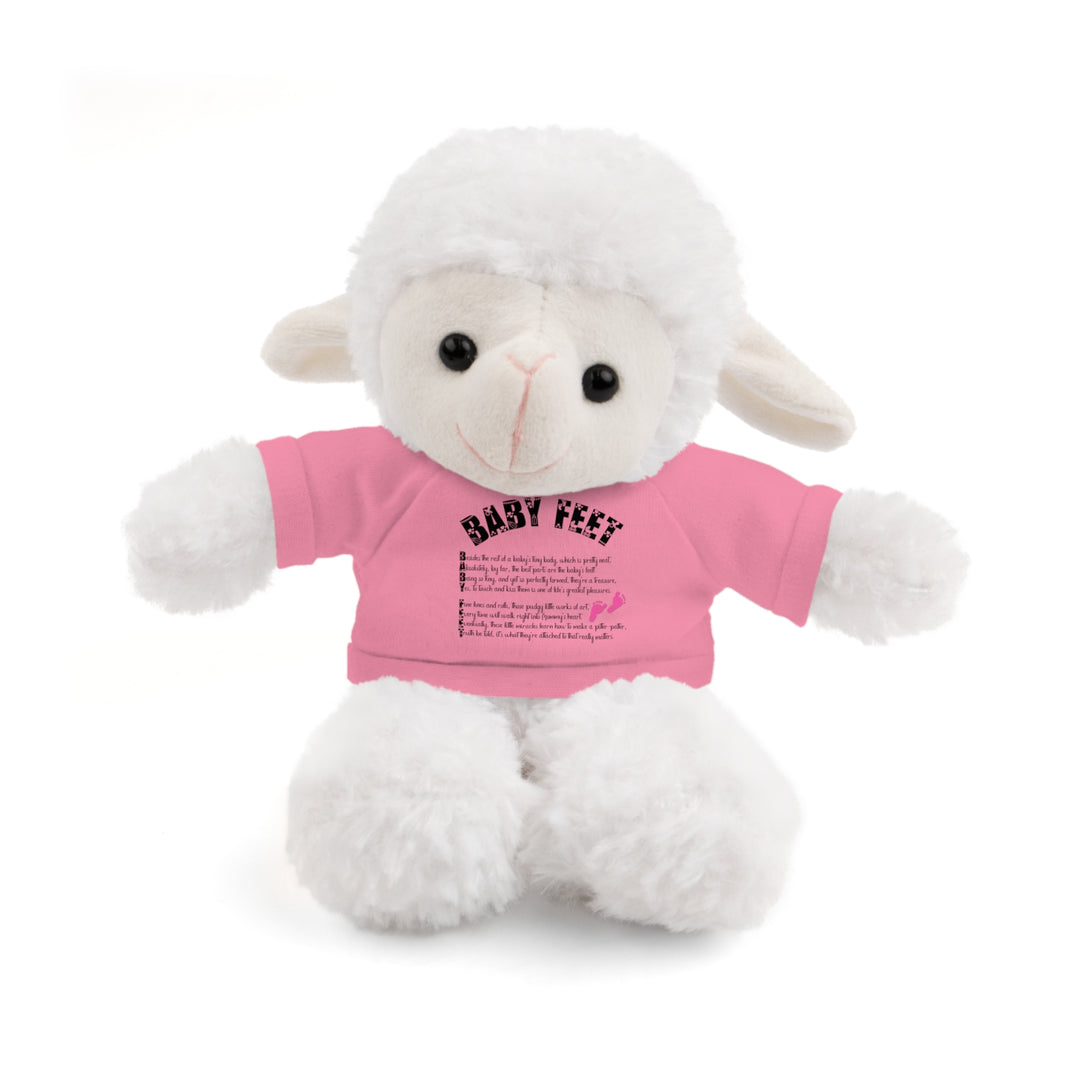 Baby Feet Acrostic Poem Stuffed Animal Collection with T-Shirt - Pink Footprints