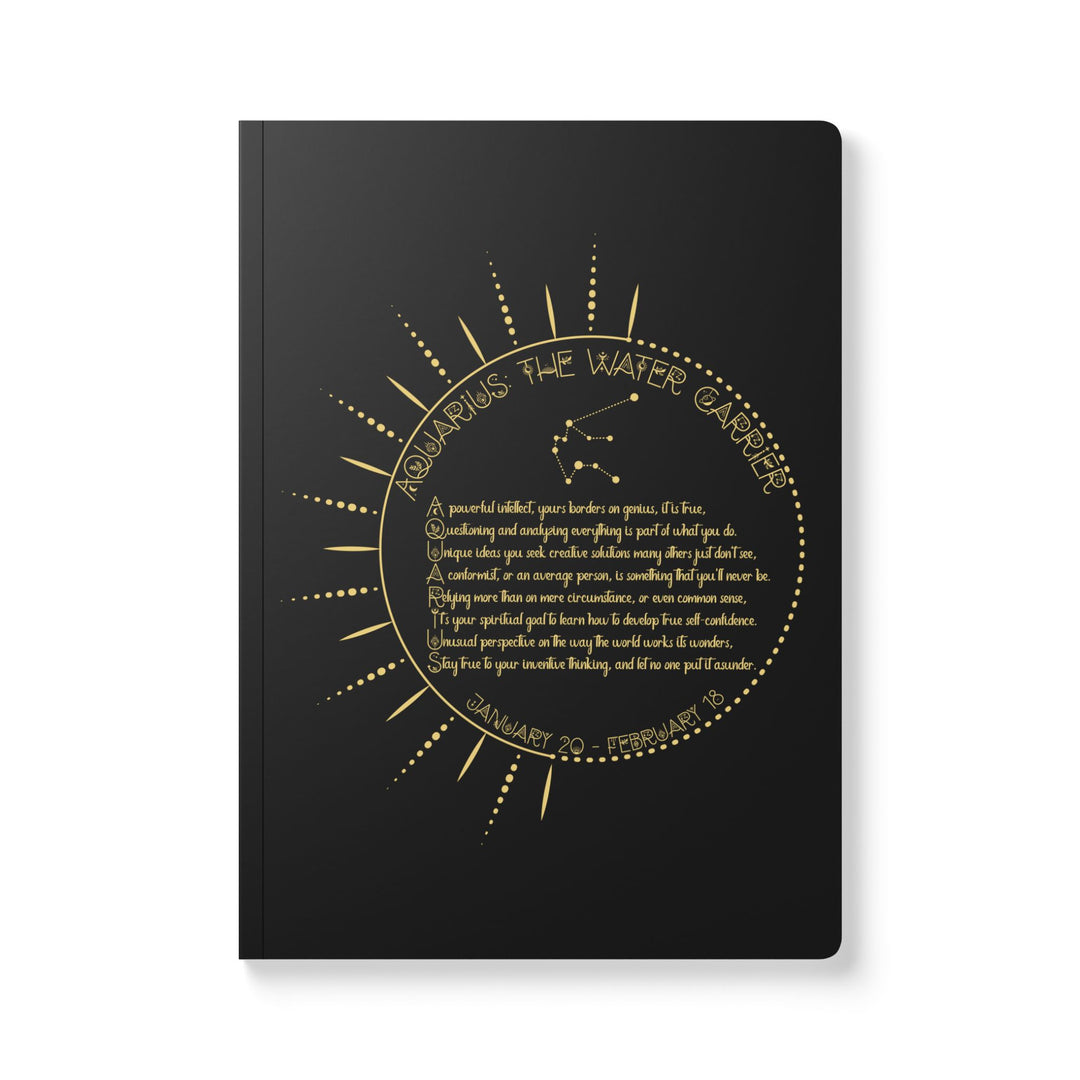 Aquarius Acrostic Poem Astrological Softcover Notebook