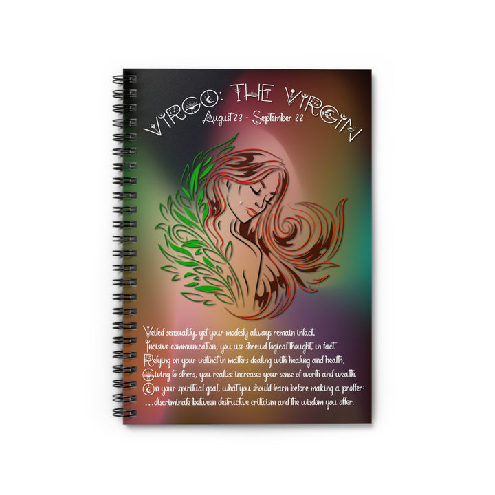 Virgo Acrostic Poem Spiral Notebook