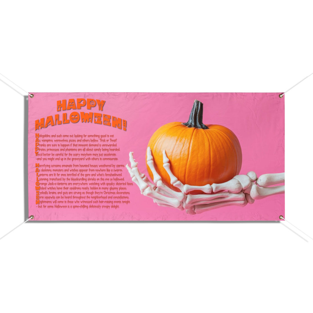 DPI TOO LOW! Happy Halloween Acrostic Poem Vinyl Banner