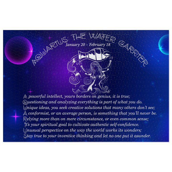 Aquarius Acrostic Poem Puzzle - Tin Box