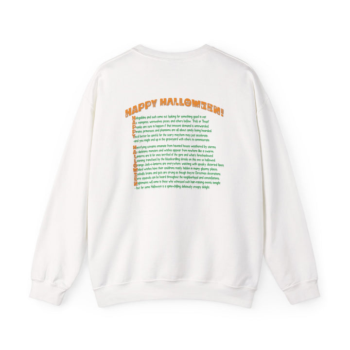 Happy Halloween Acrostic Poem Sweatshirt -  Old Witch