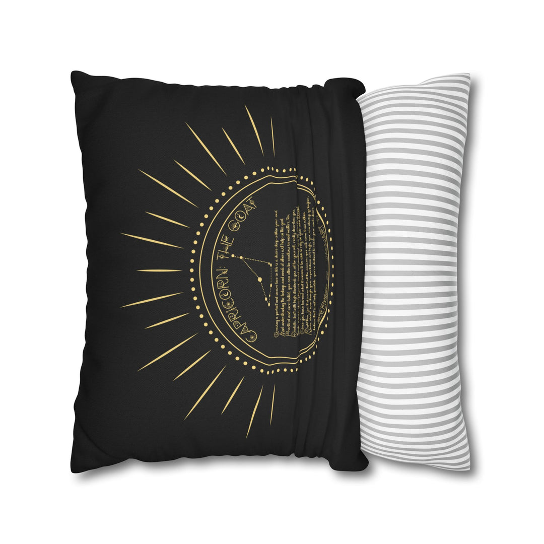 Capricorn Acrostic Poem Pillow Cover