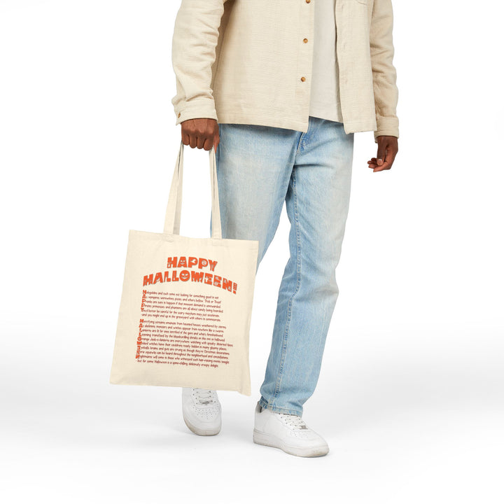 Happy Halloween Canvas Candy Tote Bag - Gnome- Personalized