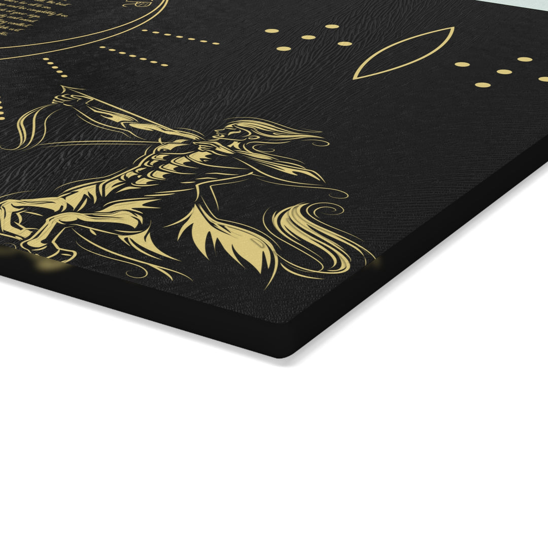 Sagittarius Acrostic Poem Glass Cutting Board