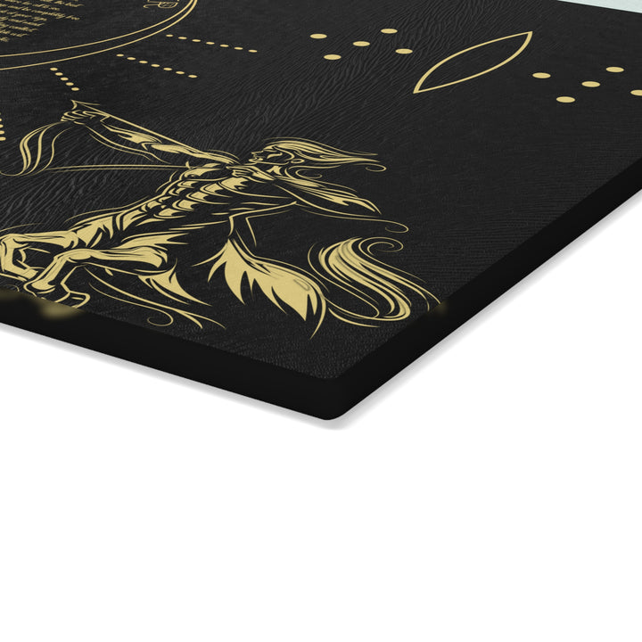 Sagittarius Acrostic Poem Glass Cutting Board