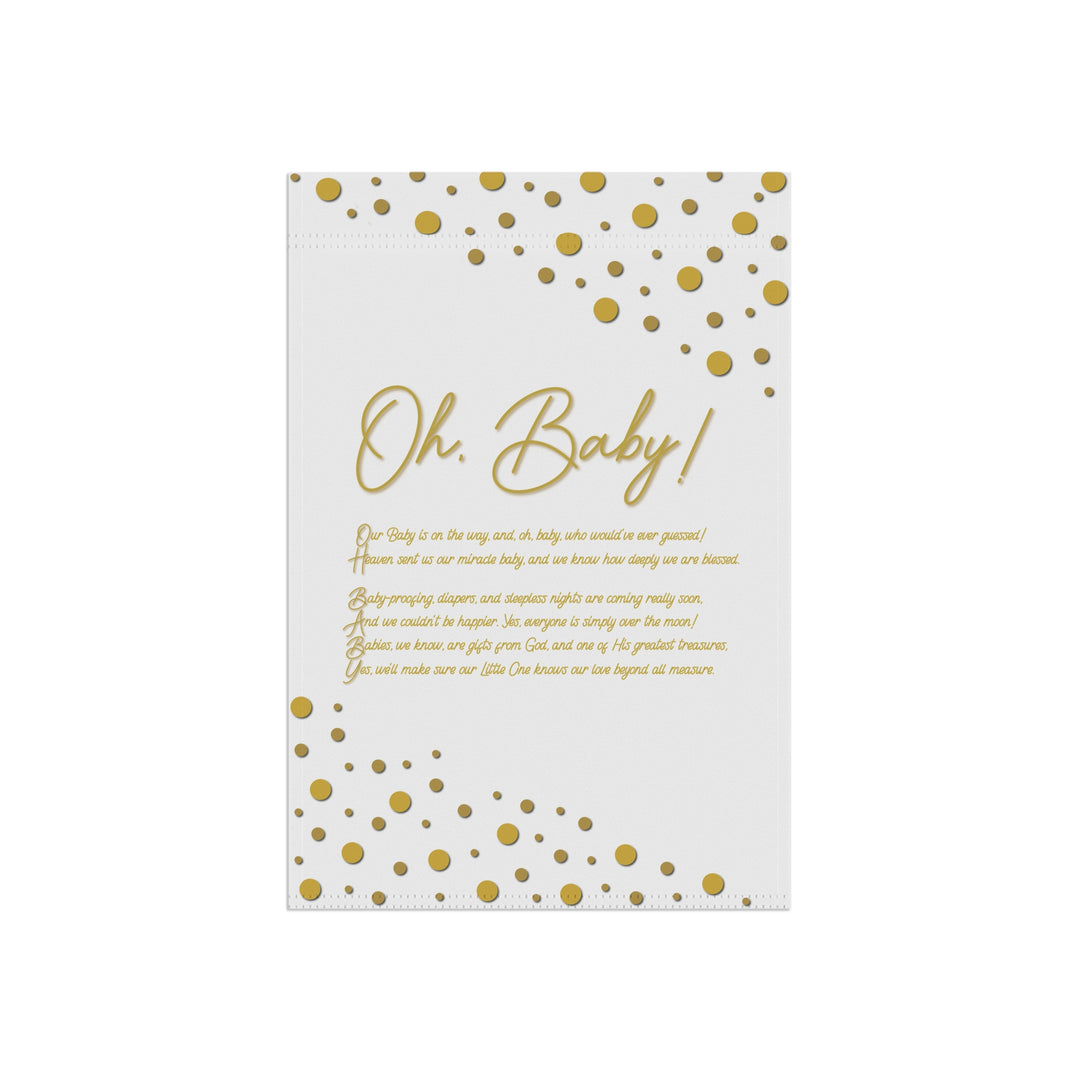 Oh, Baby! Acrostic Poem outdoor/Garden Banner