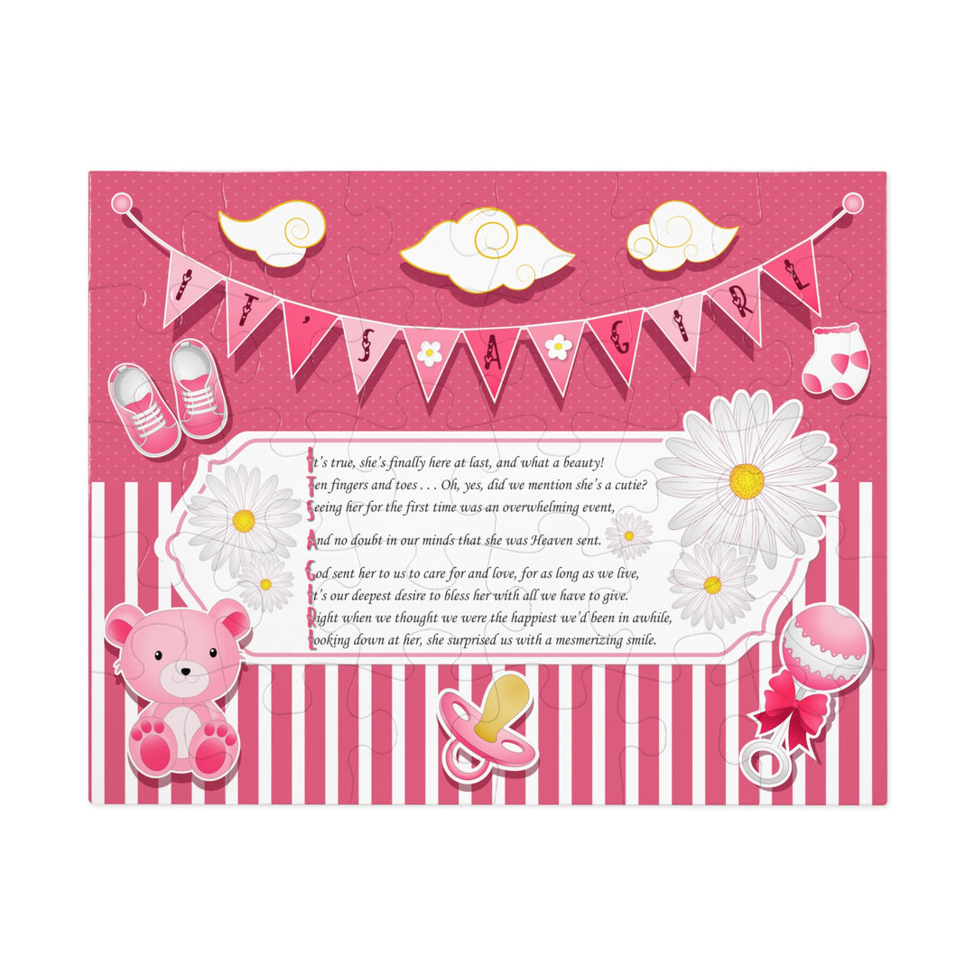 Baby Steps Acrostic Poem Jigsaw Puzzle - "It's a Girl"