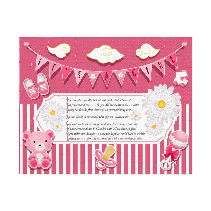 Baby Steps Acrostic Poem Jigsaw Puzzle - "It's a Girl"