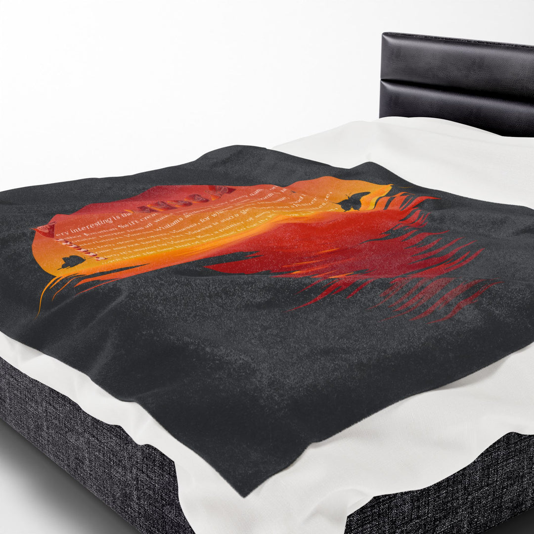 Namesakes  Acrostic Poem on Velveteen Plush Blanket - Sunset Reflection