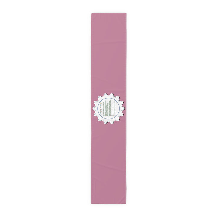 “A Baby is Born” Table Runner - Baby Items Font - Pink - No Personalization