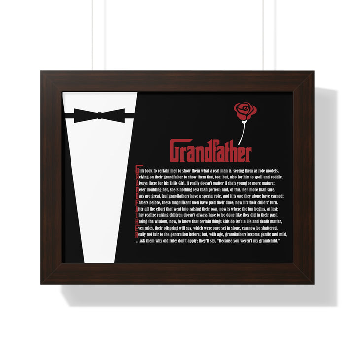 It's Just a Phrase "Grandfather" Framed Acrostic Poem Print