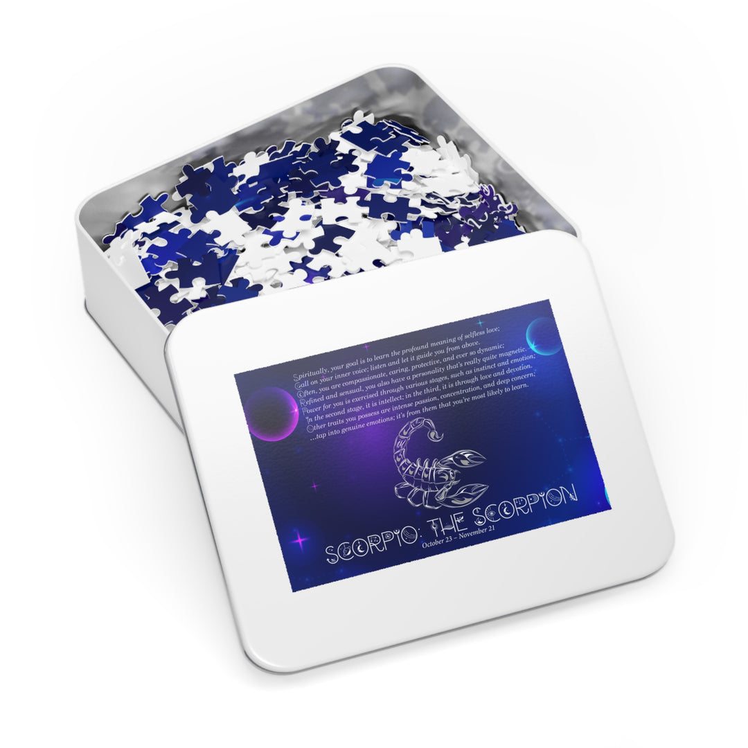 Scorpio Acrostic Poem Puzzle - Tin Box