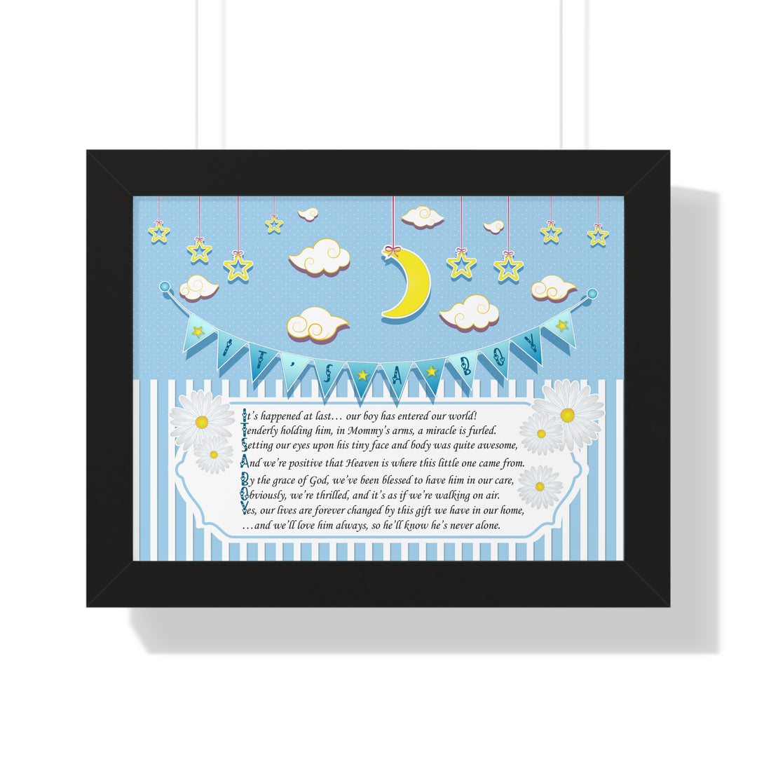 Baby Steps "It's a Boy" Framed Print Collection - No Personalization
