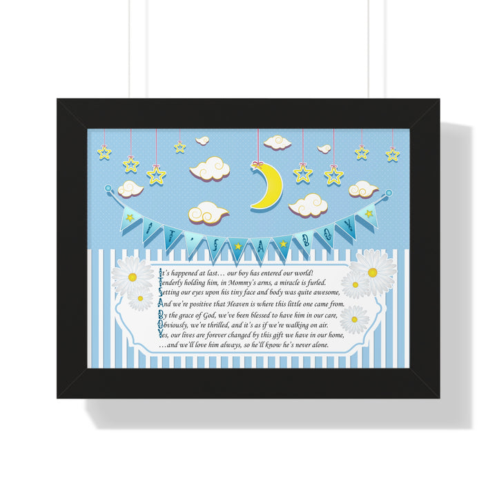 Baby Steps "It's a Boy" Framed Print Collection - No Personalization