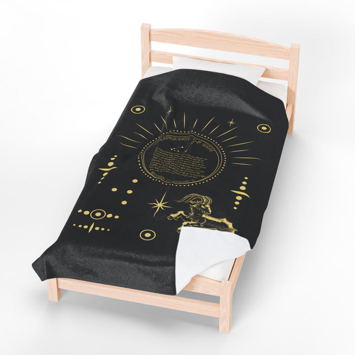 Capricorn Acrostic Poem Velveteen Blanket