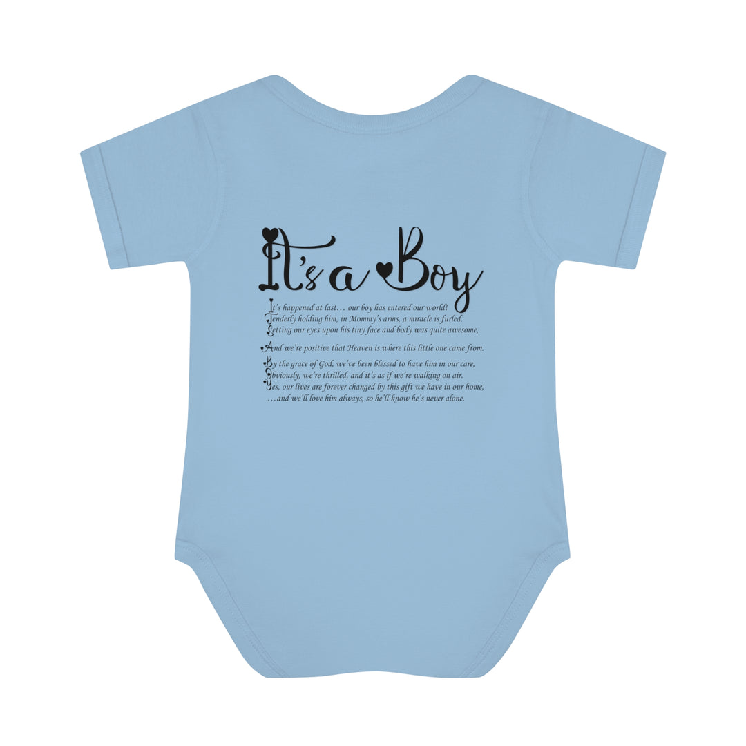 Baby Steps "It's a Boy" Acrostic Poem Bodysuit - Ducky Design