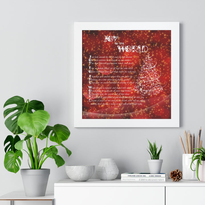 It's Just a Phrase "Joy to the World" Framed Acrostic Poem Print