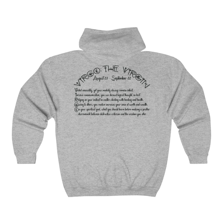 Written in the Stars Unisex Full Zip Hooded Sweatshirt - Virgo