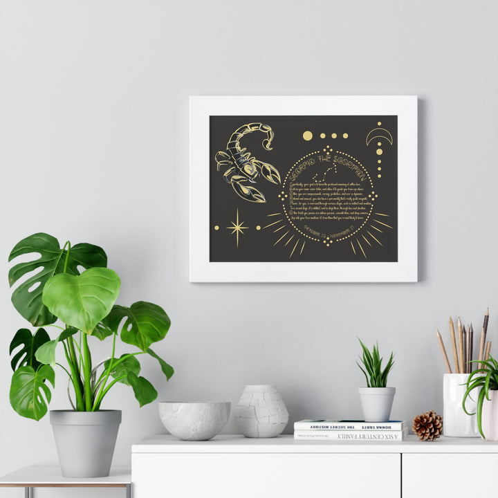 Written in the Stars Framed Acrostic Poem Print - Scorpio