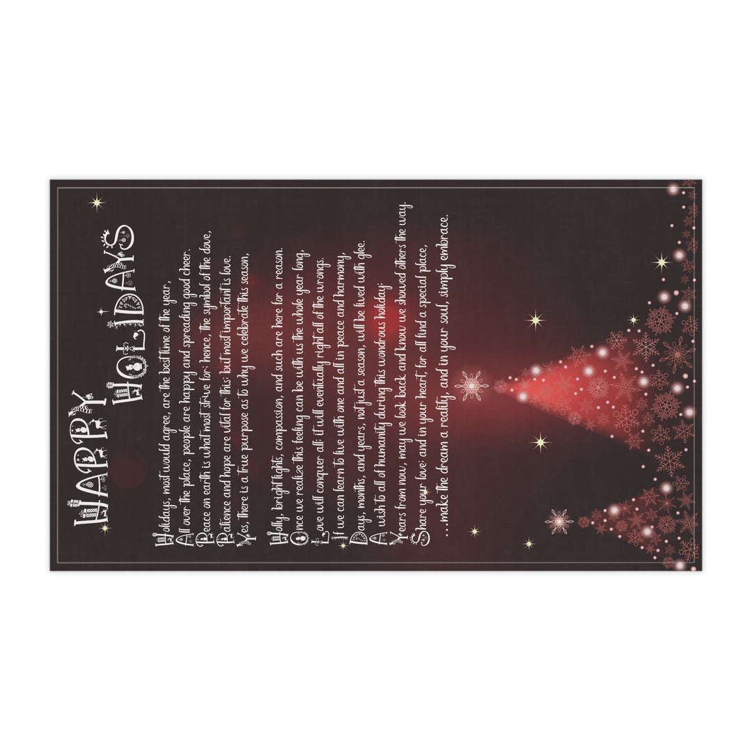 Happy Holidays Kitchen Towels - Burgandy