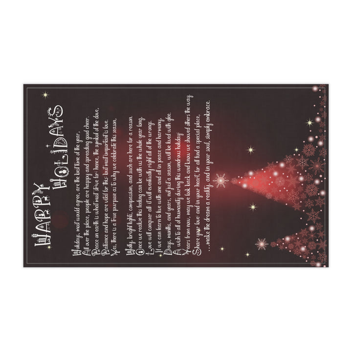 Happy Holidays Kitchen Towels - Burgandy