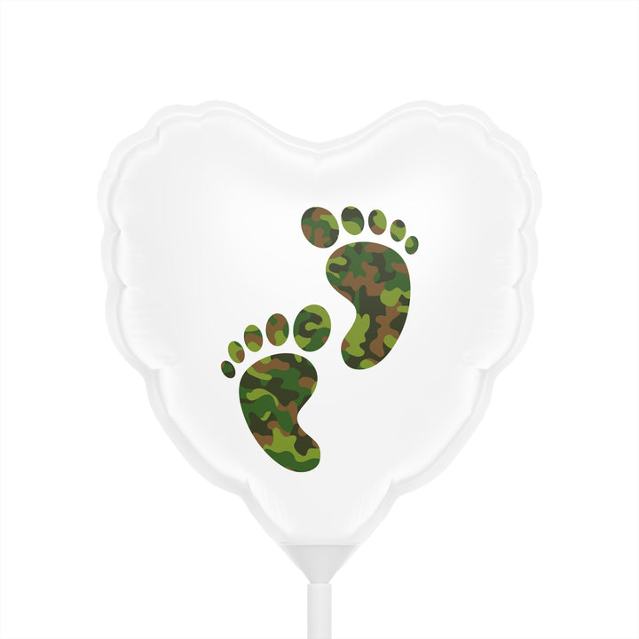 6” "Baby Feet" Baby Shower Balloon Camo