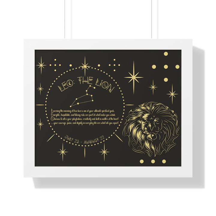 Written in the Stars Framed Acrostic Poem Print - Leo