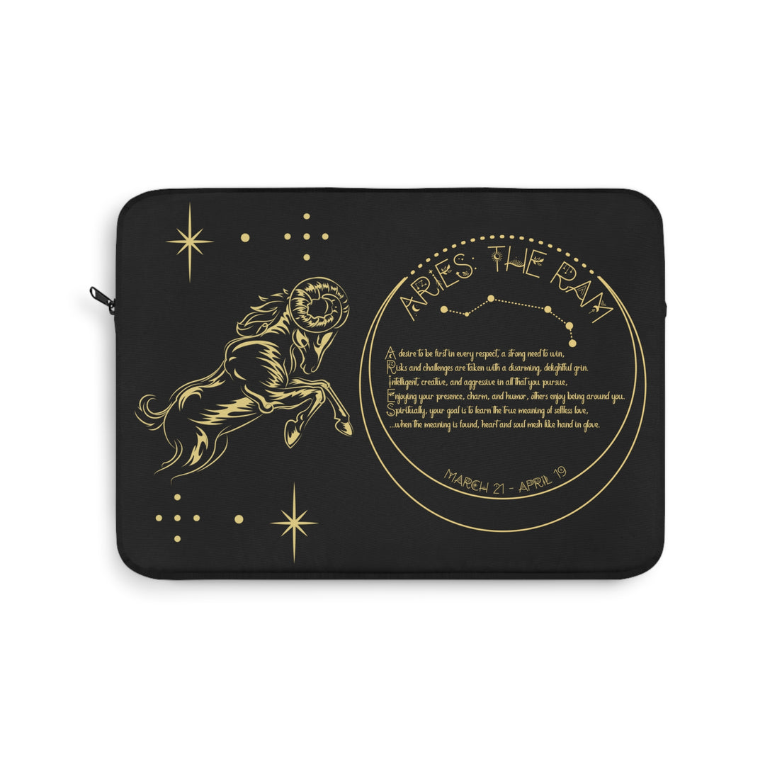 Aries Acrostic Poem Laptop Sleeve