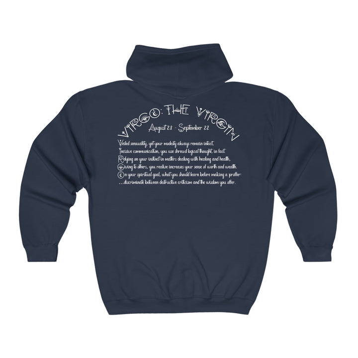 Written in the Stars Unisex Full Zip Hooded Sweatshirt - Virgo