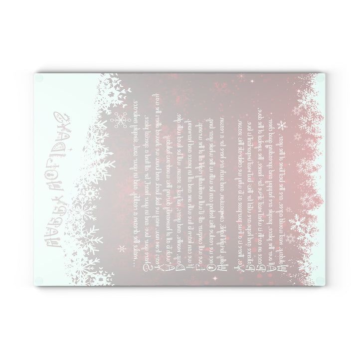 Happy Holidays Holidays Acrostic Poem Glass Cutting Board - Red - 2