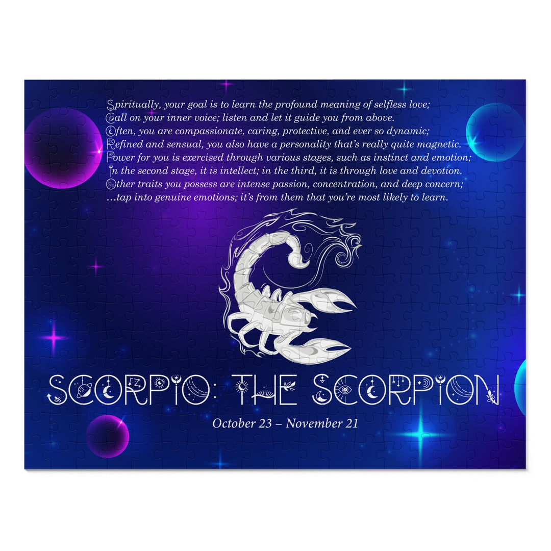 Scorpio Acrostic Poem Puzzle - Tin Box