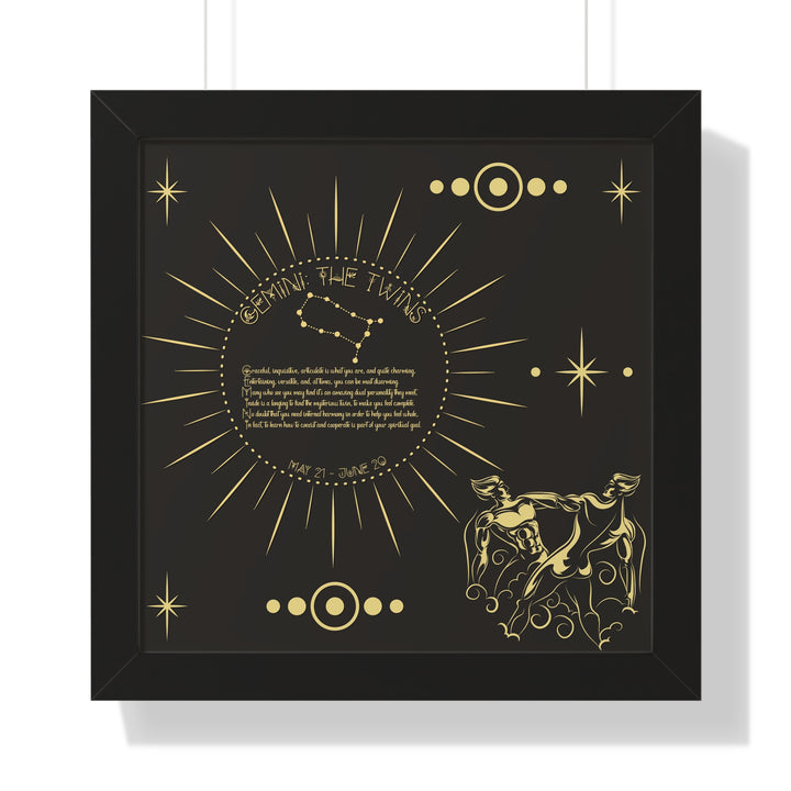 Written in the Stars Framed Acrostic Poem Print - Gemini