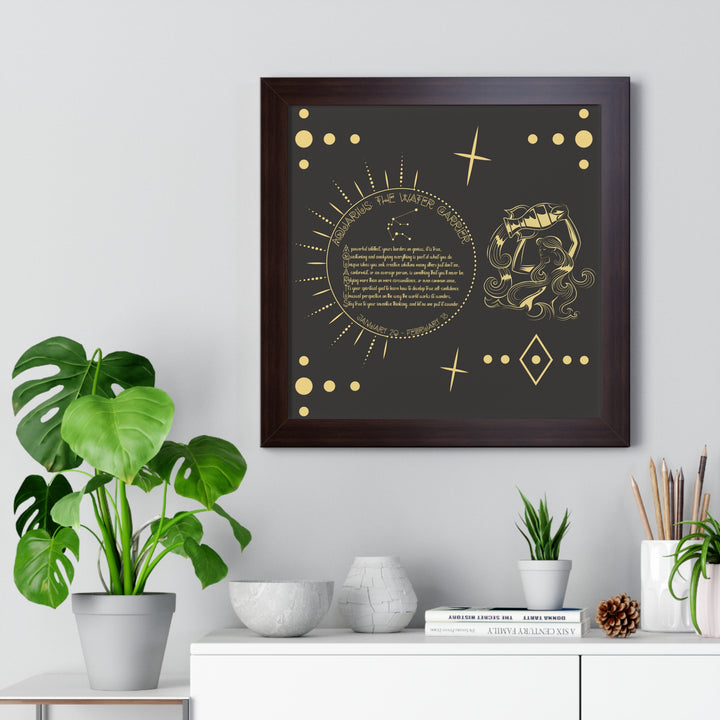 Written in the Stars Framed Acrostic Poem Print - Aquarius