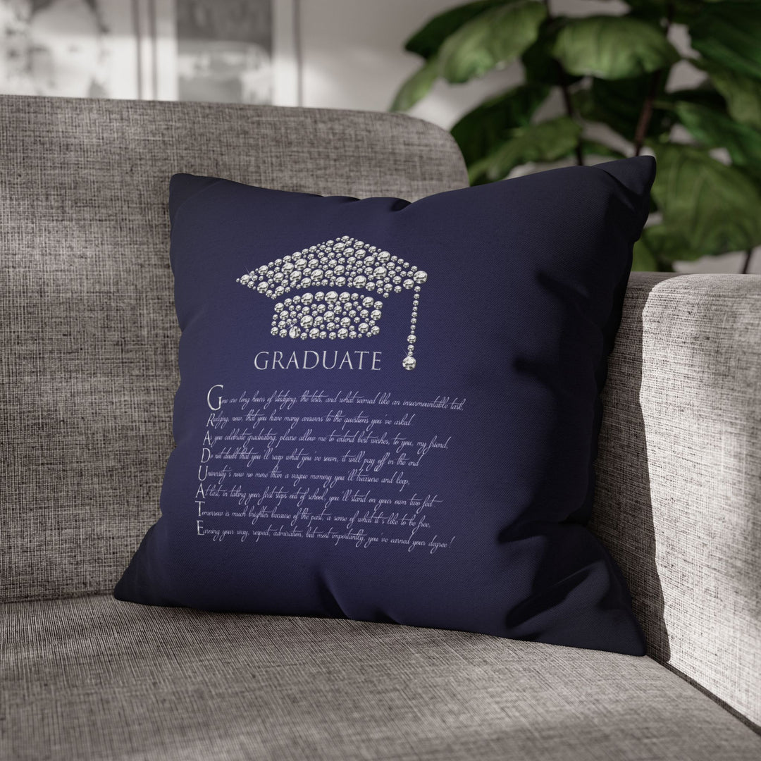 Graduate Acrostic Poem Pillow Cover
