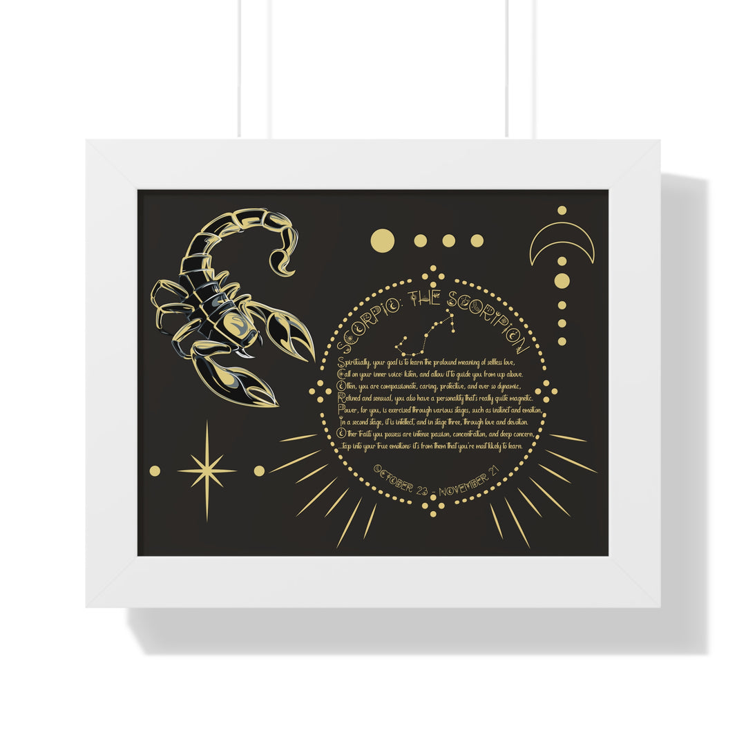Written in the Stars Framed Acrostic Poem Print - Scorpio