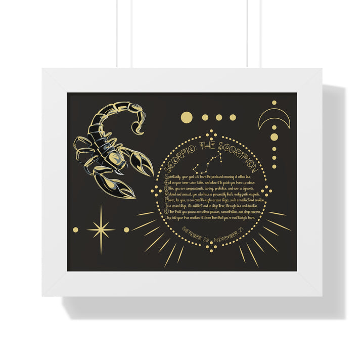 Written in the Stars Framed Acrostic Poem Print - Scorpio