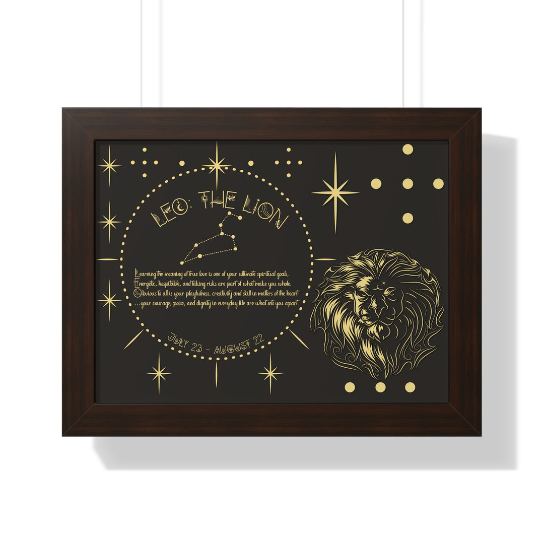 Written in the Stars Framed Acrostic Poem Print - Leo