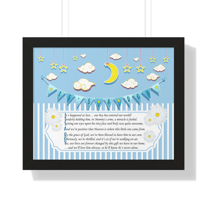 Baby Steps "It's a Boy" Framed Print Collection - No Personalization