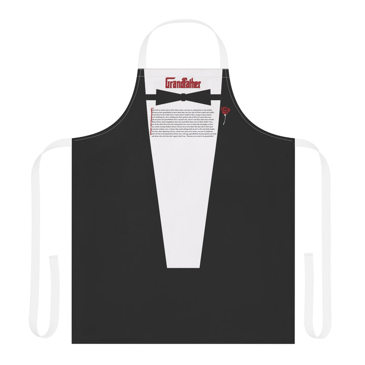 Grandfather Acrostic Poem Formal Adjustable Tie Back Chef Apron - Tuxedo Shirt