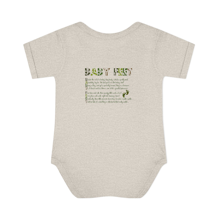 Baby Feet Acrostic Poem Baby Bodysuit - Camo