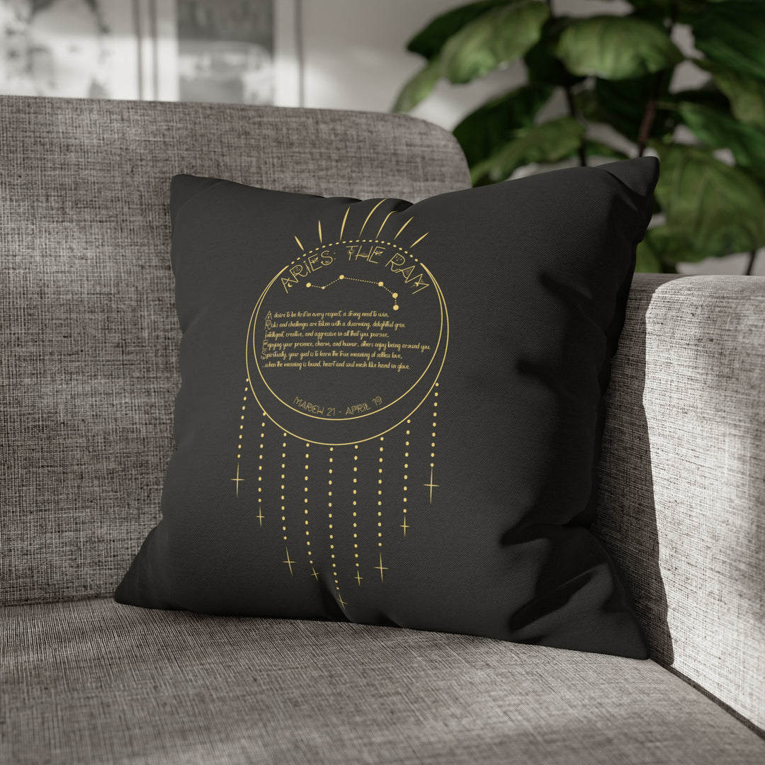 Written in the Stars Pillowcase/Cover Spelling Out "Aries"