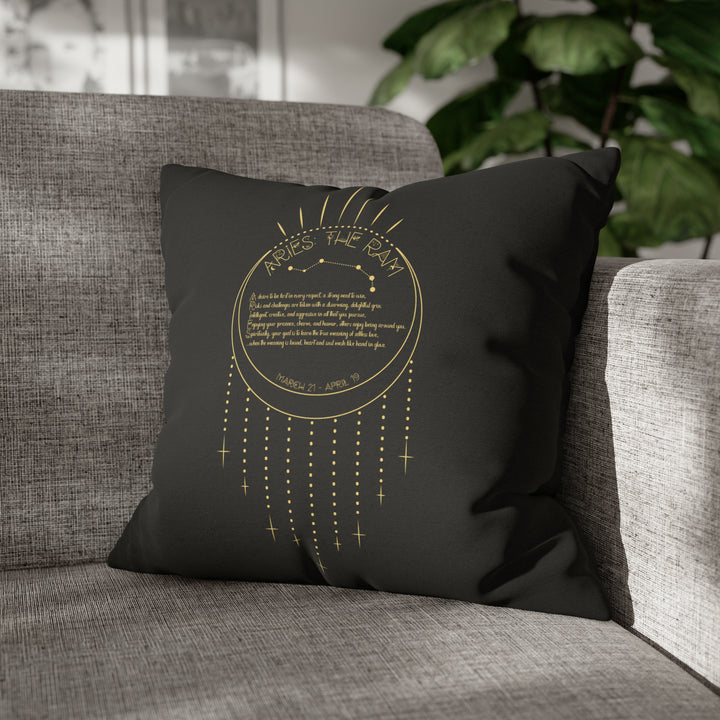 Written in the Stars Pillowcase/Cover Spelling Out "Aries"