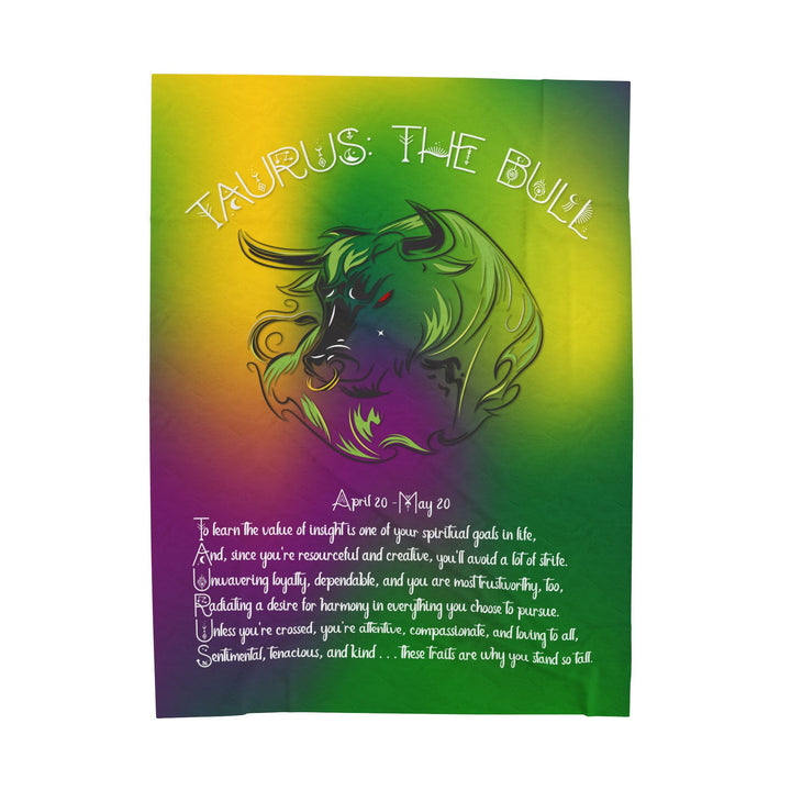 Taurus Acrostic Poem Velveteen Plush Blanket