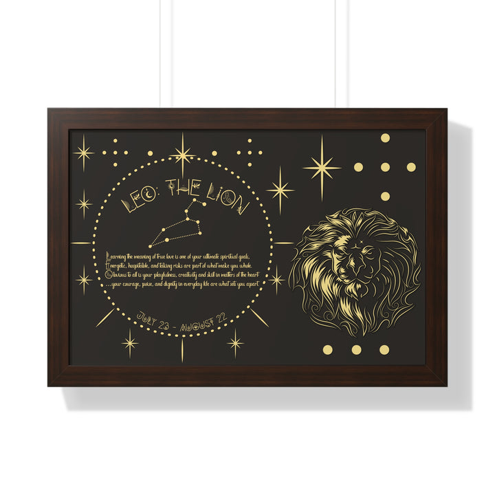 Written in the Stars Framed Acrostic Poem Print - Leo