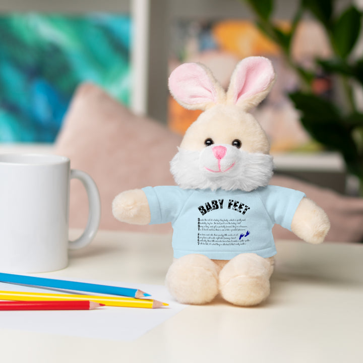 Baby Steps Stuffed Animals with Tee - Baby Feet - Blue Footprints