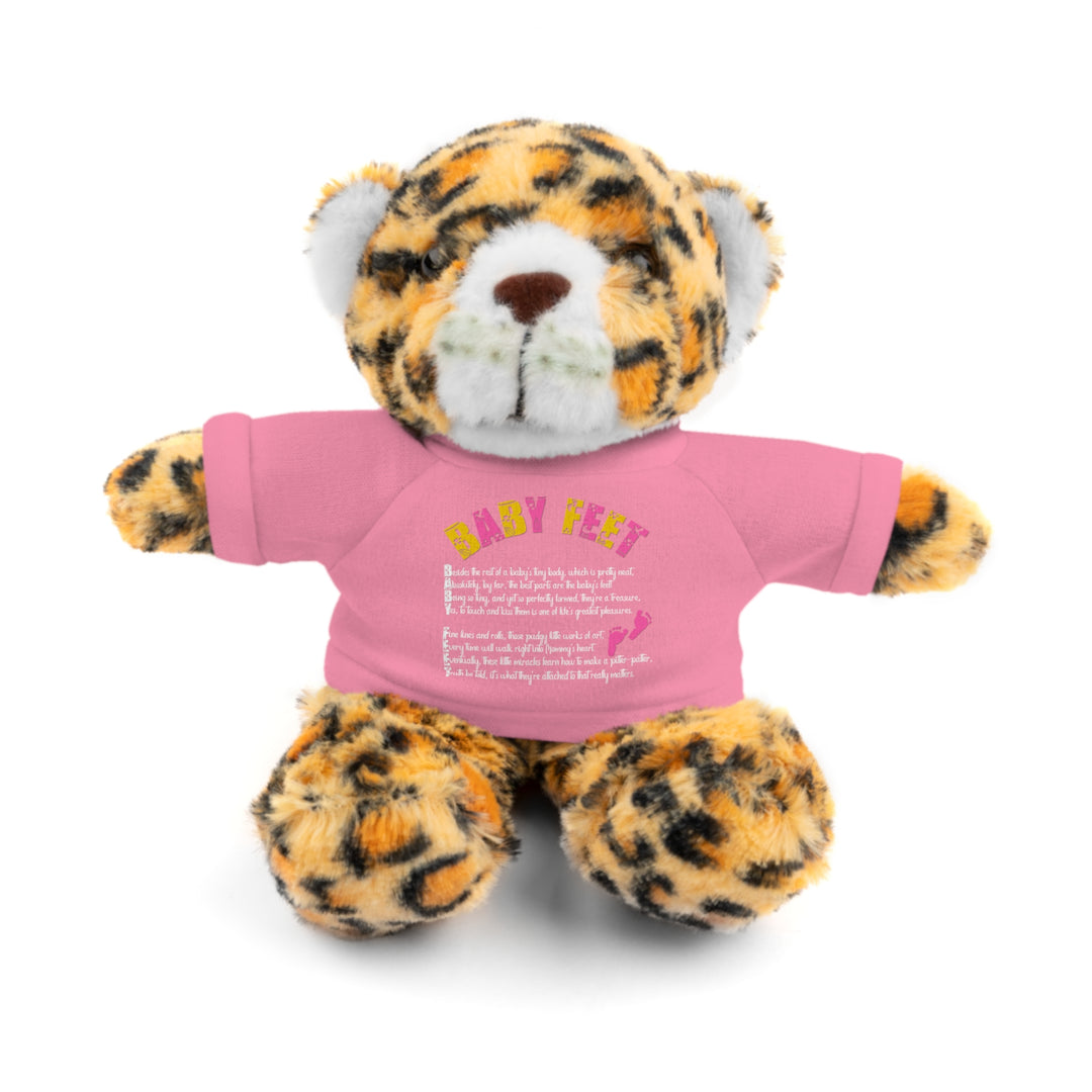 Baby Steps Stuffed Animals with Tee - Baby Feet - Pink Footprints