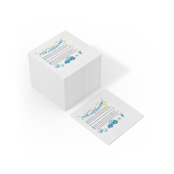 It's a Boy White Coined Napkins  - No Personalization